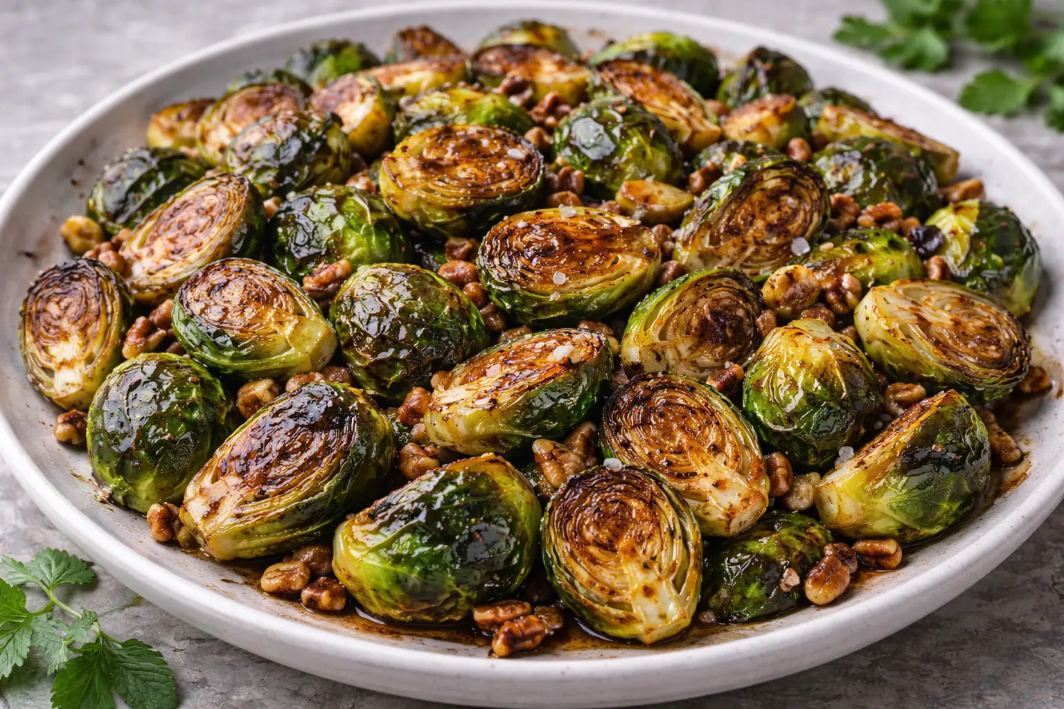 Maple-Balsamic Roasted Brussels Sprouts