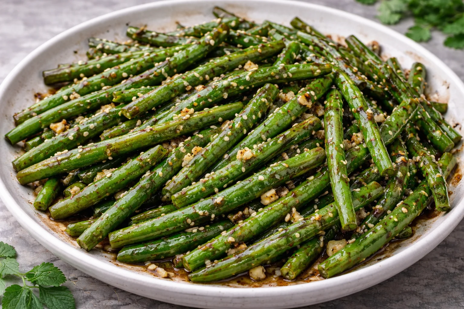 Garlic-Sesame Green Beans